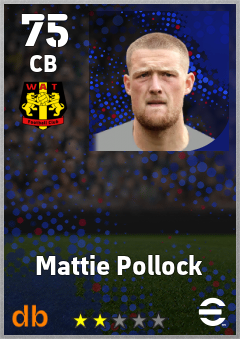 Mattie Pollock — CB, OVR 75, MAX 75