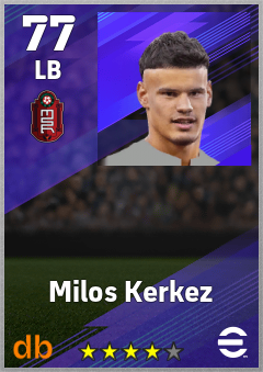 Milos Kerkez eFootball player card