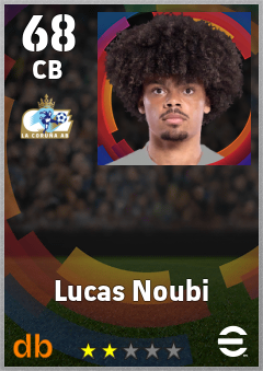 Lucas Noubi — CB, OVR 68, MAX 68