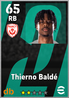 Thierno Baldé — RB, OVR 65, MAX 65