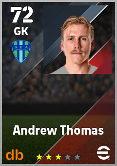 Andrew Thomas — GK, OVR 72, MAX 72