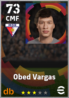 Obed Vargas eFootball player card