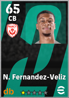 N. Fernandez-Veliz — CB, OVR 65, MAX 65