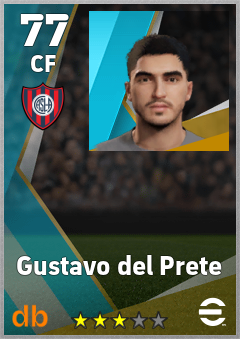 Gustavo del Prete — CF, OVR 77, MAX 77