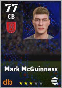Mark McGuinness — CB, OVR 77, MAX 77