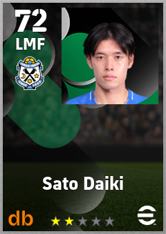 Sato Daiki — LMF, OVR 72, MAX 72