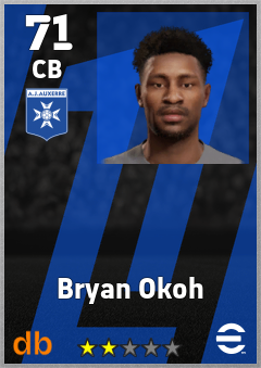 Bryan Okoh — CB, OVR 71, MAX 71