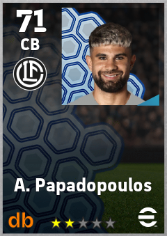 A. Papadopoulos — CB, OVR 71, MAX 71