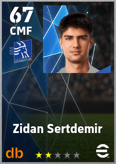 Zidan Sertdemir — CMF, OVR 67, MAX 67