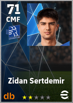 Zidan Sertdemir — CMF, OVR 71, MAX 71