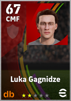 Luka Gagnidze — CMF, OVR 67, MAX 67