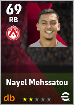 Nayel Mehssatou — RB, OVR 69, MAX 69