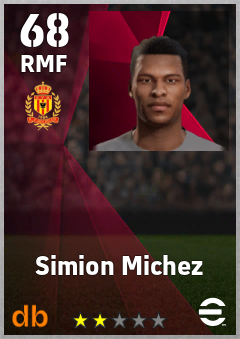 Simion Michez — RMF, OVR 68, MAX 68