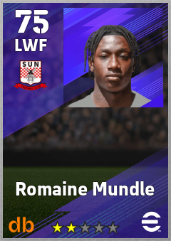 Romaine Mundle — LWF, OVR 75, MAX 75