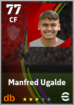Manfred Ugalde — CF, OVR 77, MAX 77