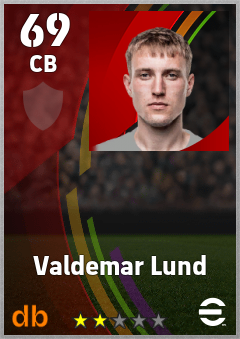 Valdemar Lund eFootball player card