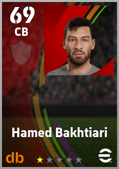 Hamed Bakhtiari — CB, OVR 69, MAX 69