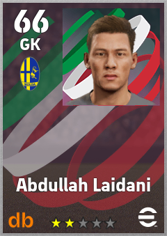 Abdullah Laidani — GK, OVR 66, MAX 66