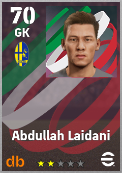 Abdullah Laidani — GK, OVR 70, MAX 70