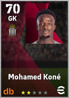 Mohamed Koné — GK, OVR 70, MAX 70