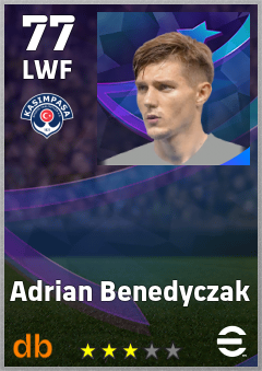 Adrian Benedyczak — LWF, OVR 77, MAX 77