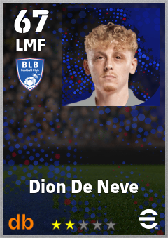 Dion De Neve — LMF, OVR 67, MAX 67