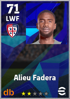 Alieu Fadera — LWF, OVR 71, MAX 71