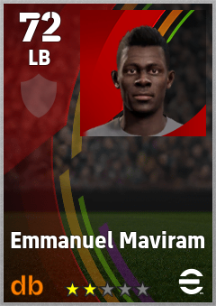Emmanuel Maviram — LB, OVR 72, MAX 72