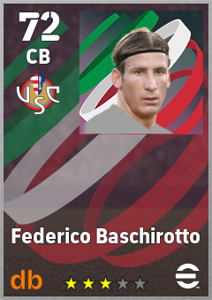 Federico Baschirotto — CB, OVR 72, MAX 72