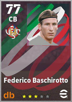 Federico Baschirotto — CB, OVR 77, MAX 77