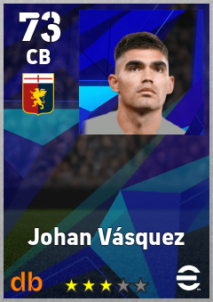 Johan Vásquez eFootball player card