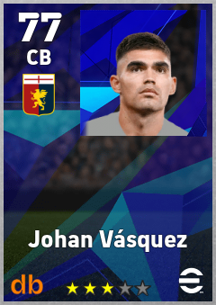Johan Vásquez eFootball player card