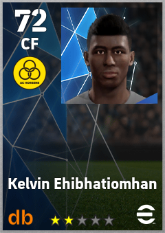 Kelvin Ehibhatiomhan — CF, OVR 72, MAX 72
