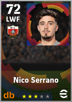 Nico Serrano eFootball player card