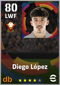 Diego López — LWF, OVR 80, MAX 80