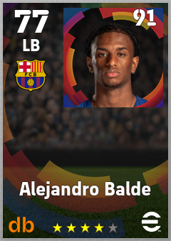 Alejandro Balde eFootball player card