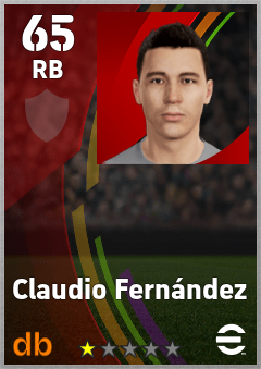 Claudio Fernández eFootball player card