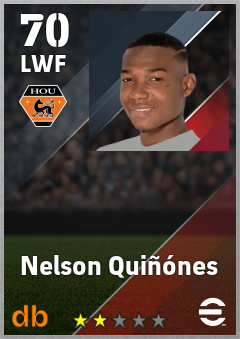 Nelson Quiñónes — LWF, OVR 70, MAX 70
