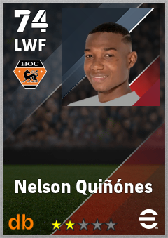 Nelson Quiñónes — LWF, OVR 74, MAX 74