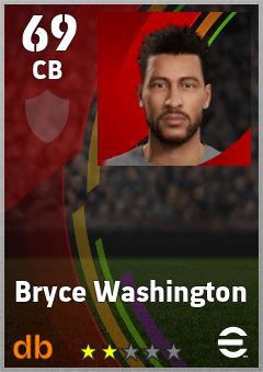 Bryce Washington eFootball player card