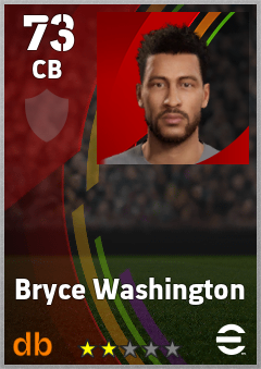 Bryce Washington eFootball player card