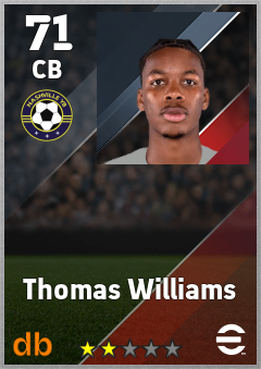 Thomas Williams eFootball player card
