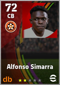 Alfonso Simarra — CB, OVR 72, MAX 72