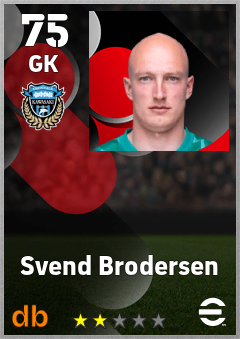 Svend Brodersen — GK, OVR 75, MAX 75