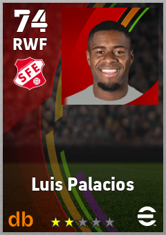 Luis Palacios — RWF, OVR 74, MAX 74