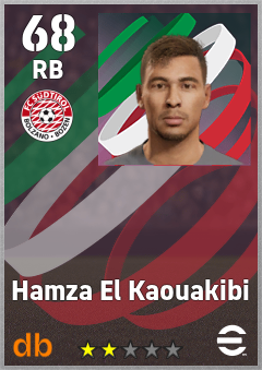 Hamza El Kaouakibi — RB, OVR 68, MAX 68