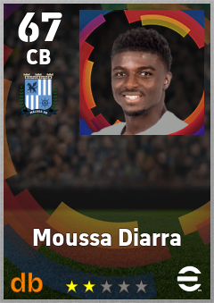 Moussa Diarra — CB, OVR 67, MAX 67