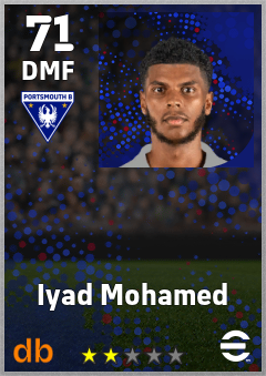 Iyad Mohamed — DMF, OVR 71, MAX 71