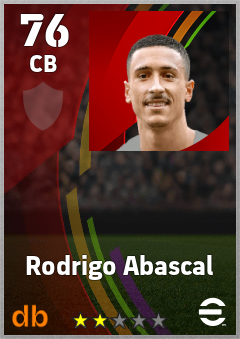 Rodrigo Abascal — CB, OVR 76, MAX 76