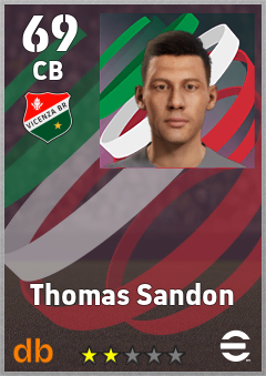 Thomas Sandon — CB, OVR 69, MAX 69